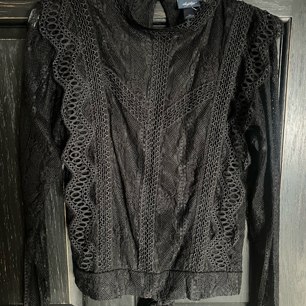 Daytrip Black Lace Blouse